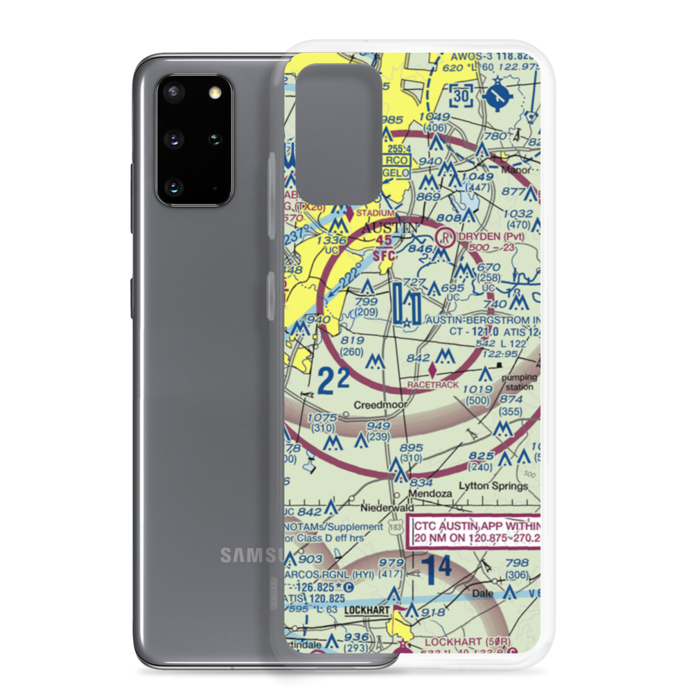 Seidel Ranch Airport (02XS) VFR Sectional Samsung Case Samsung Galaxy S20 Plus model shown