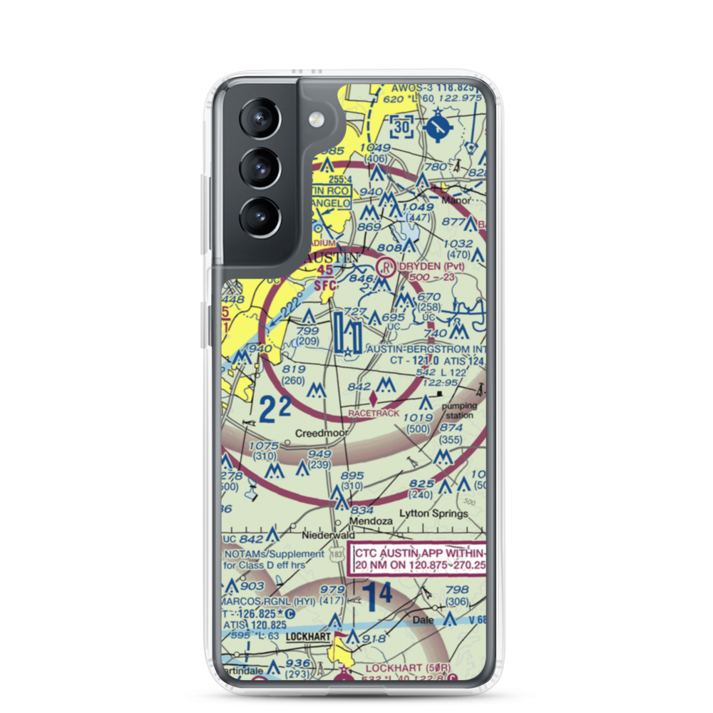 Seidel Ranch Airport (02XS) VFR Sectional Samsung Case Samsung Galaxy S21 model shown