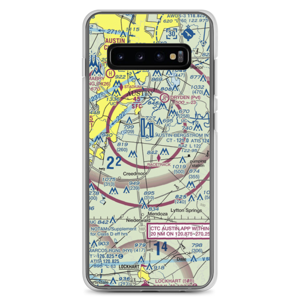 Seidel Ranch Airport (02XS) VFR Sectional Samsung Case Samsung Galaxy S10+ model shown