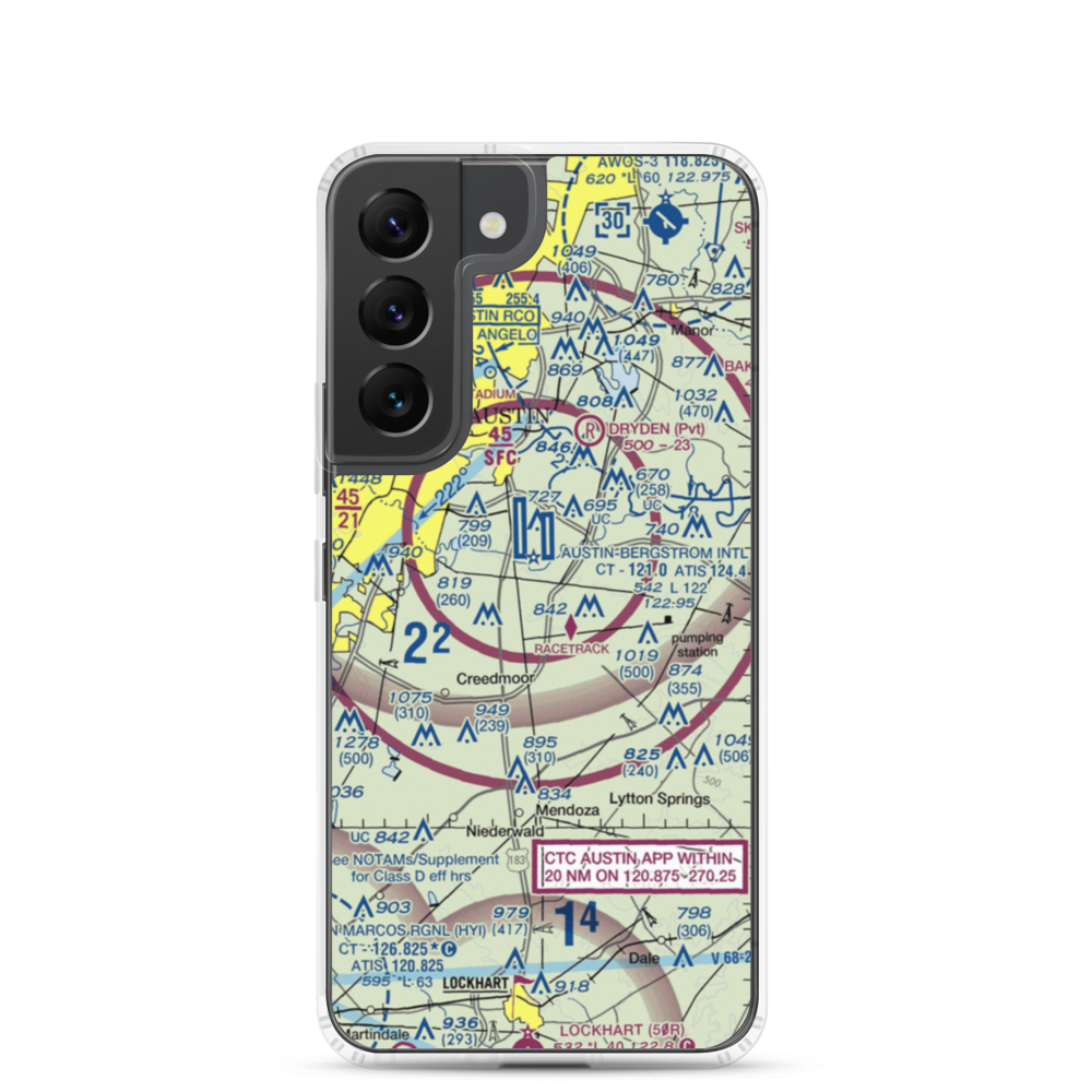 Seidel Ranch Airport (02XS) VFR Sectional Samsung Case Samsung Galaxy S22 model shown