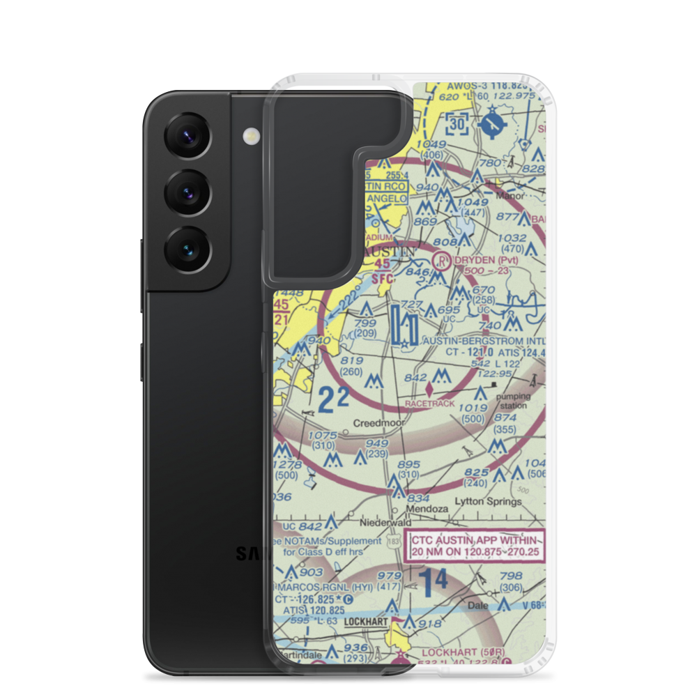 Seidel Ranch Airport (02XS) VFR Sectional Samsung Case Samsung Galaxy S22 model shown