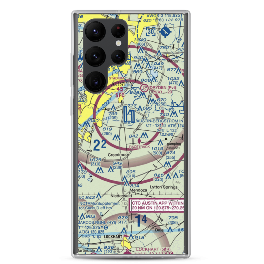 Seidel Ranch Airport (02XS) VFR Sectional Samsung Case Samsung Galaxy S22 Ultra model shown