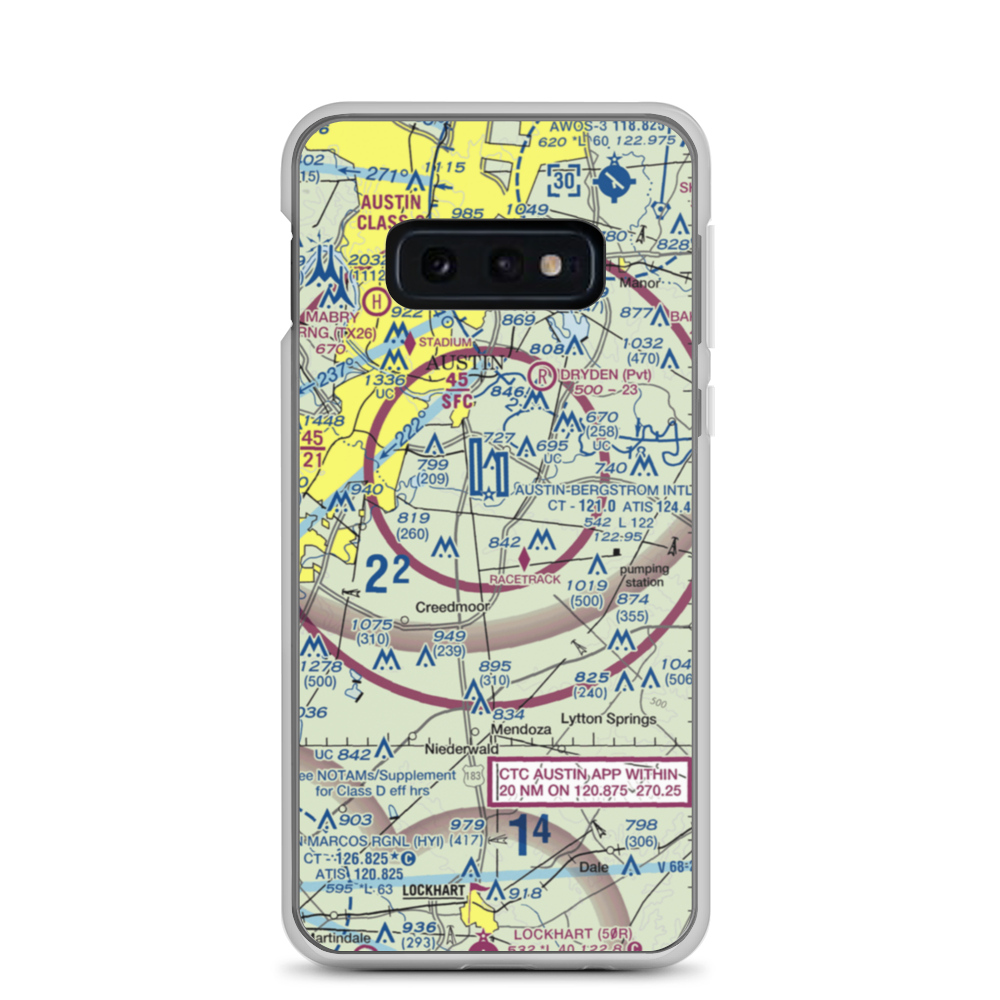 Seidel Ranch Airport (02XS) VFR Sectional Samsung Case Samsung Galaxy S10e model shown
