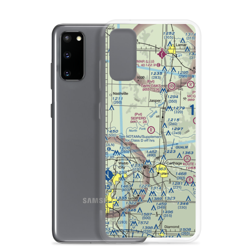 Seiferd Field (80MO) VFR Sectional Samsung Case Samsung Galaxy S20 model shown