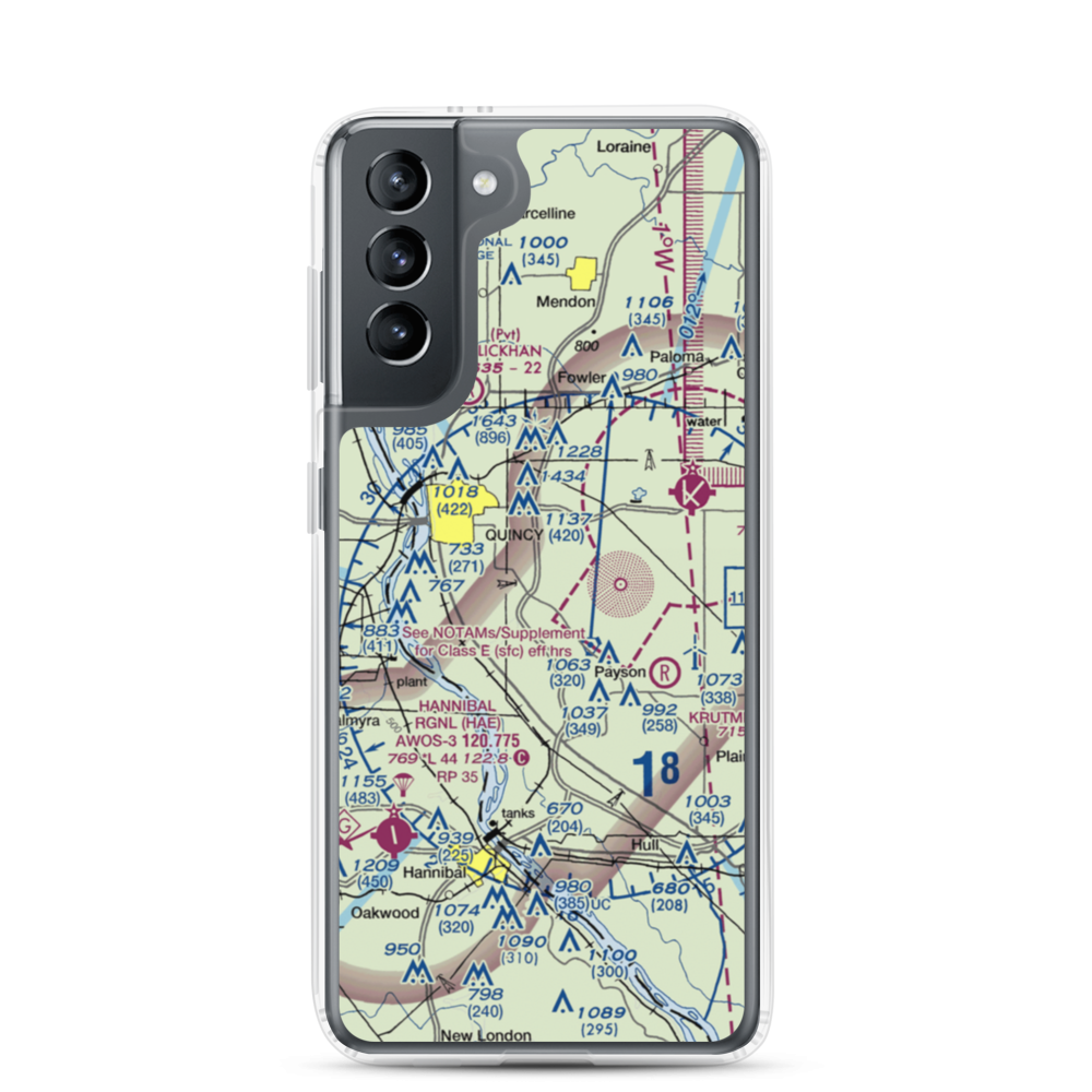Seigfried Halfpap Airport (87IS) VFR Sectional Samsung Case Samsung Galaxy S21 model shown