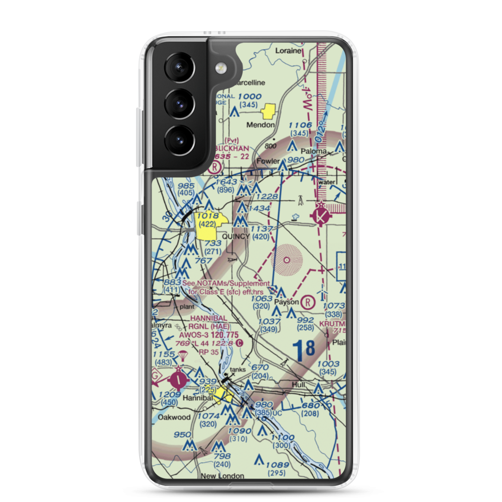 Seigfried Halfpap Airport (87IS) VFR Sectional Samsung Case Samsung Galaxy S21 Plus model shown