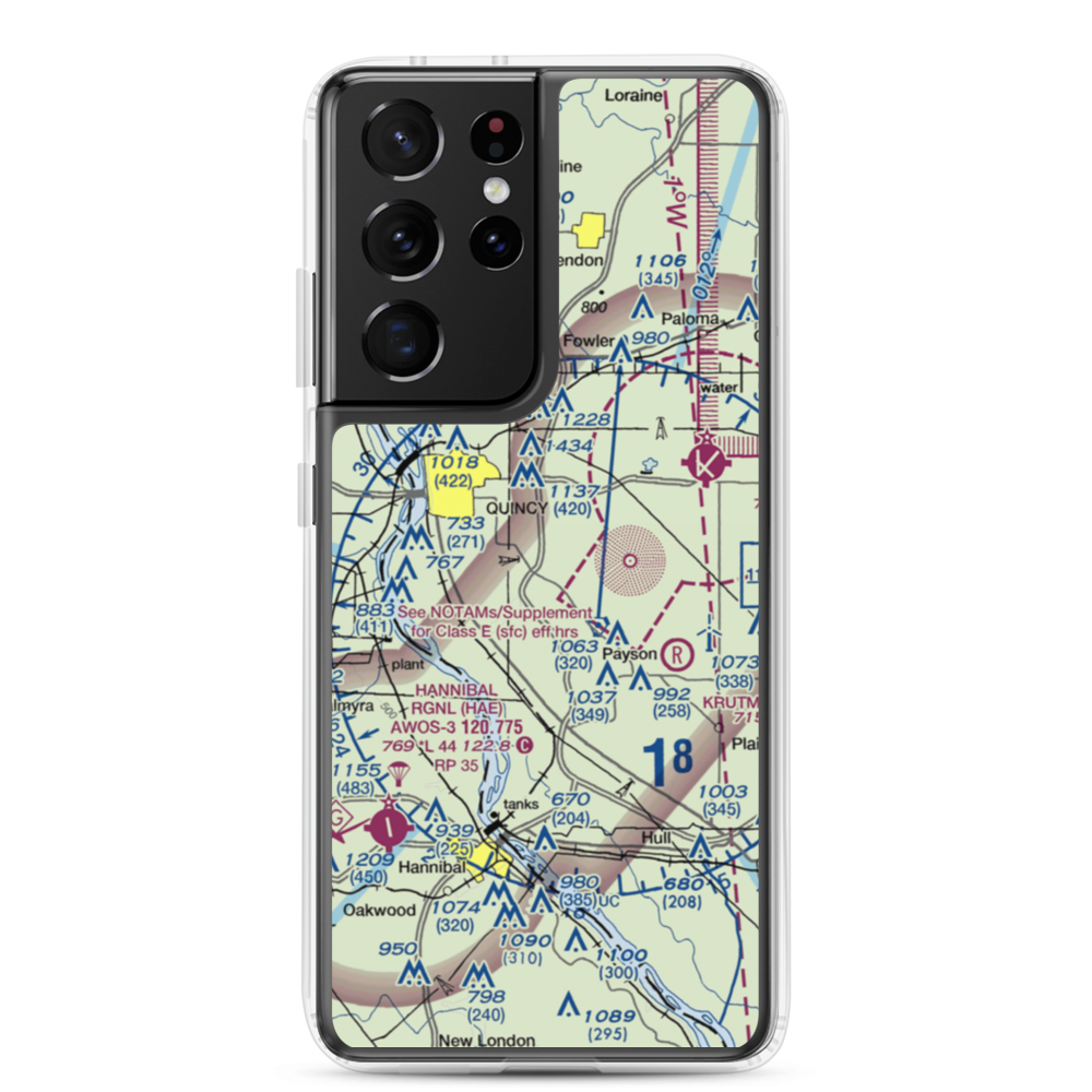 Seigfried Halfpap Airport (87IS) VFR Sectional Samsung Case Samsung Galaxy S21 Ultra model shown