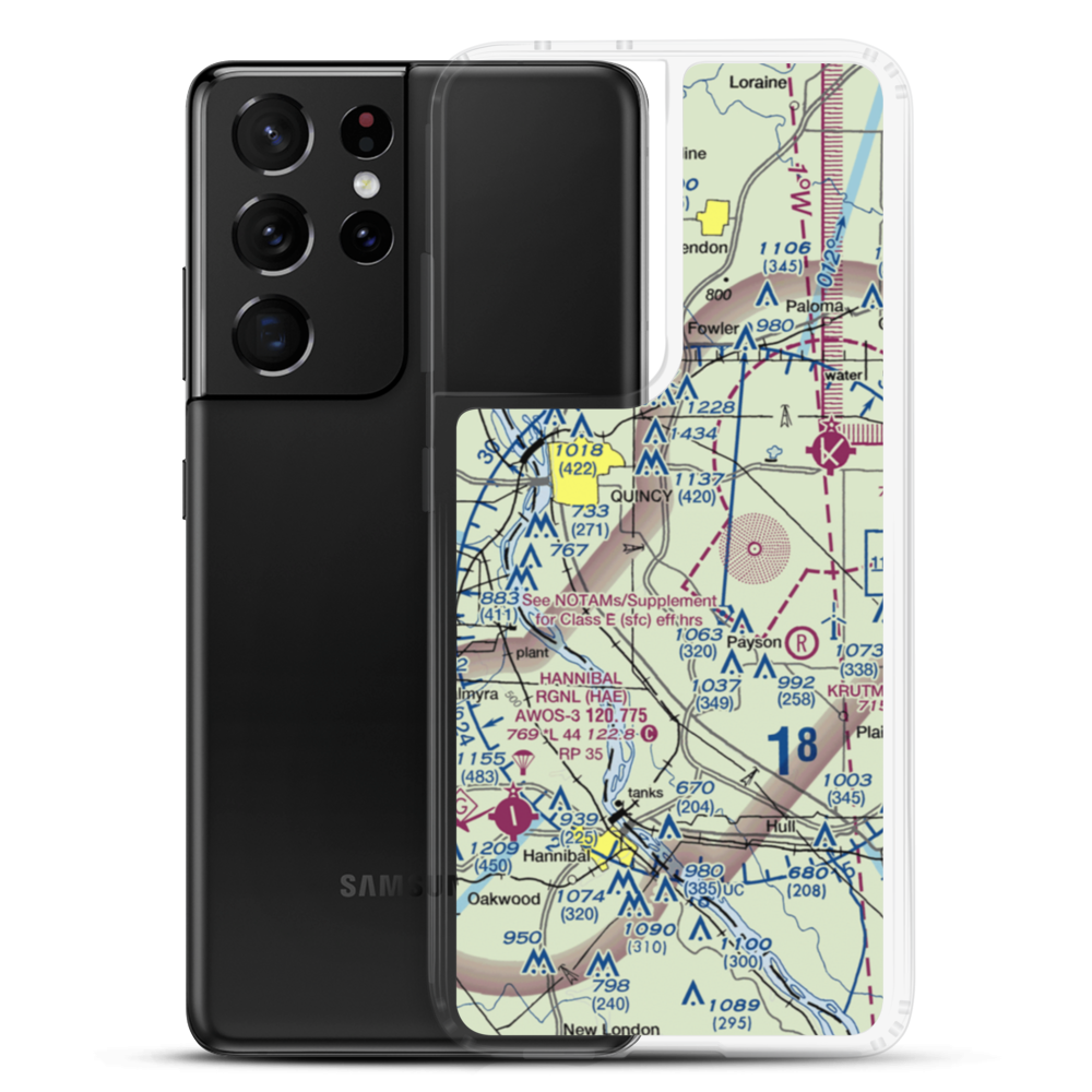 Seigfried Halfpap Airport (87IS) VFR Sectional Samsung Case Samsung Galaxy S21 Ultra model shown