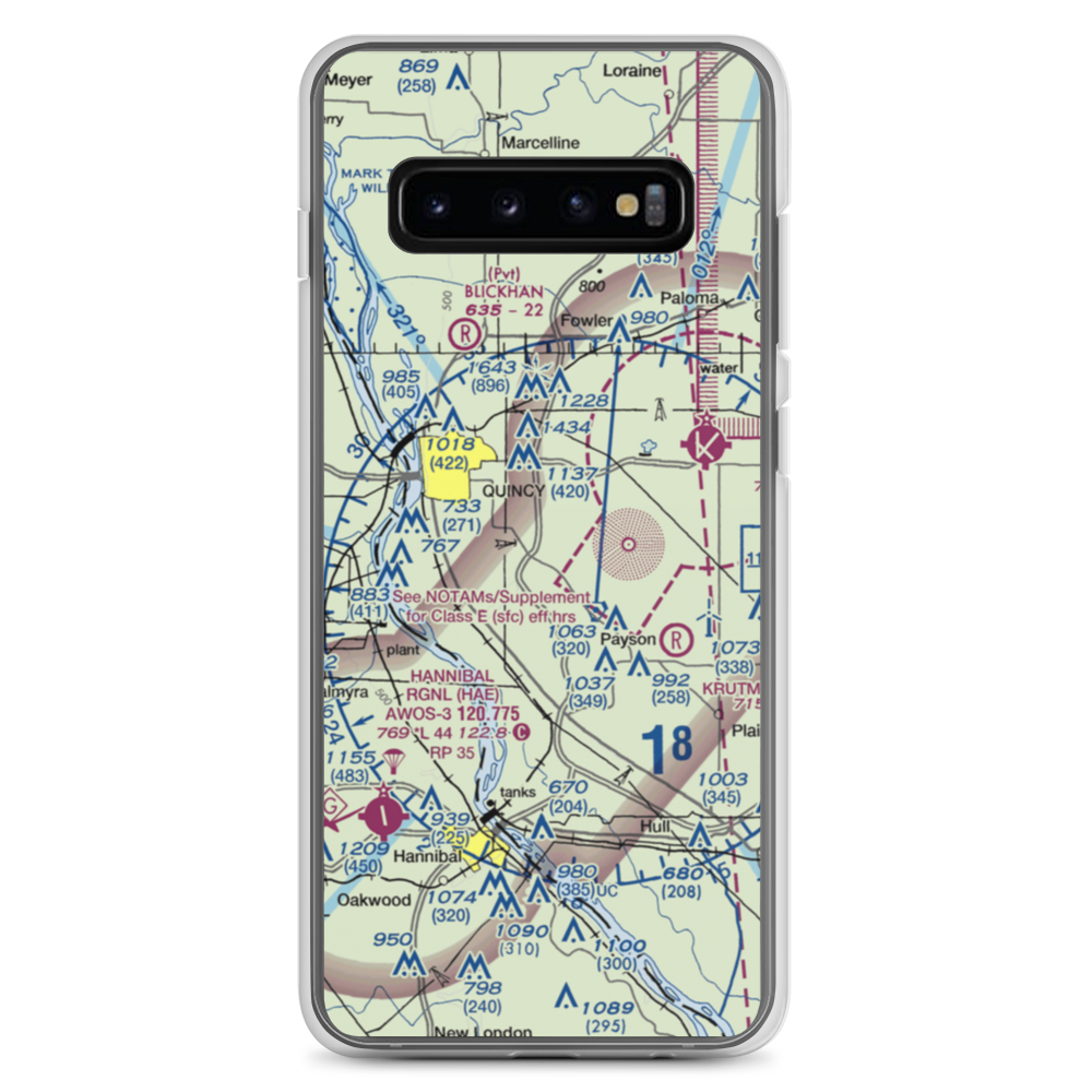 Seigfried Halfpap Airport (87IS) VFR Sectional Samsung Case Samsung Galaxy S10+ model shown