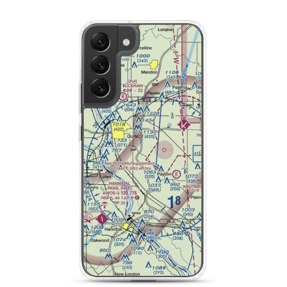 Seigfried Halfpap Airport (87IS) VFR Sectional Samsung Case Samsung Galaxy S22 Plus model shown