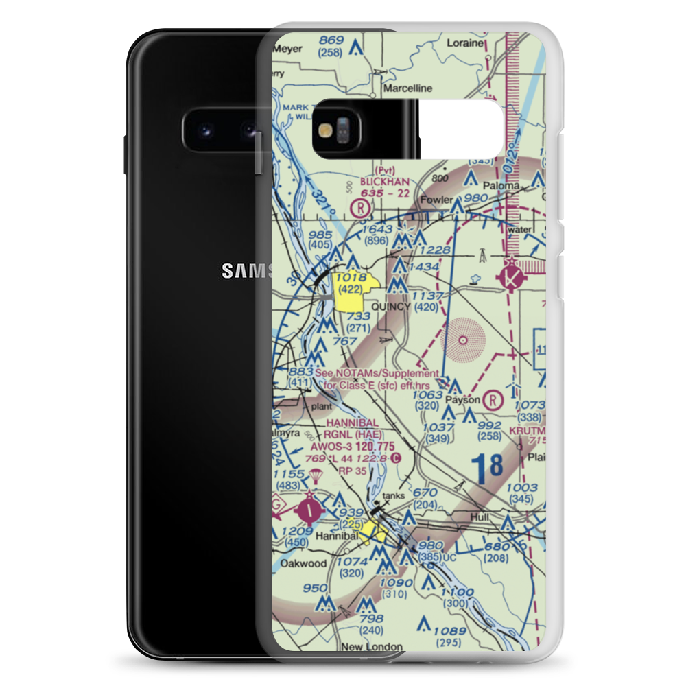Seigfried Halfpap Airport (87IS) VFR Sectional Samsung Case Samsung Galaxy S10+ model shown