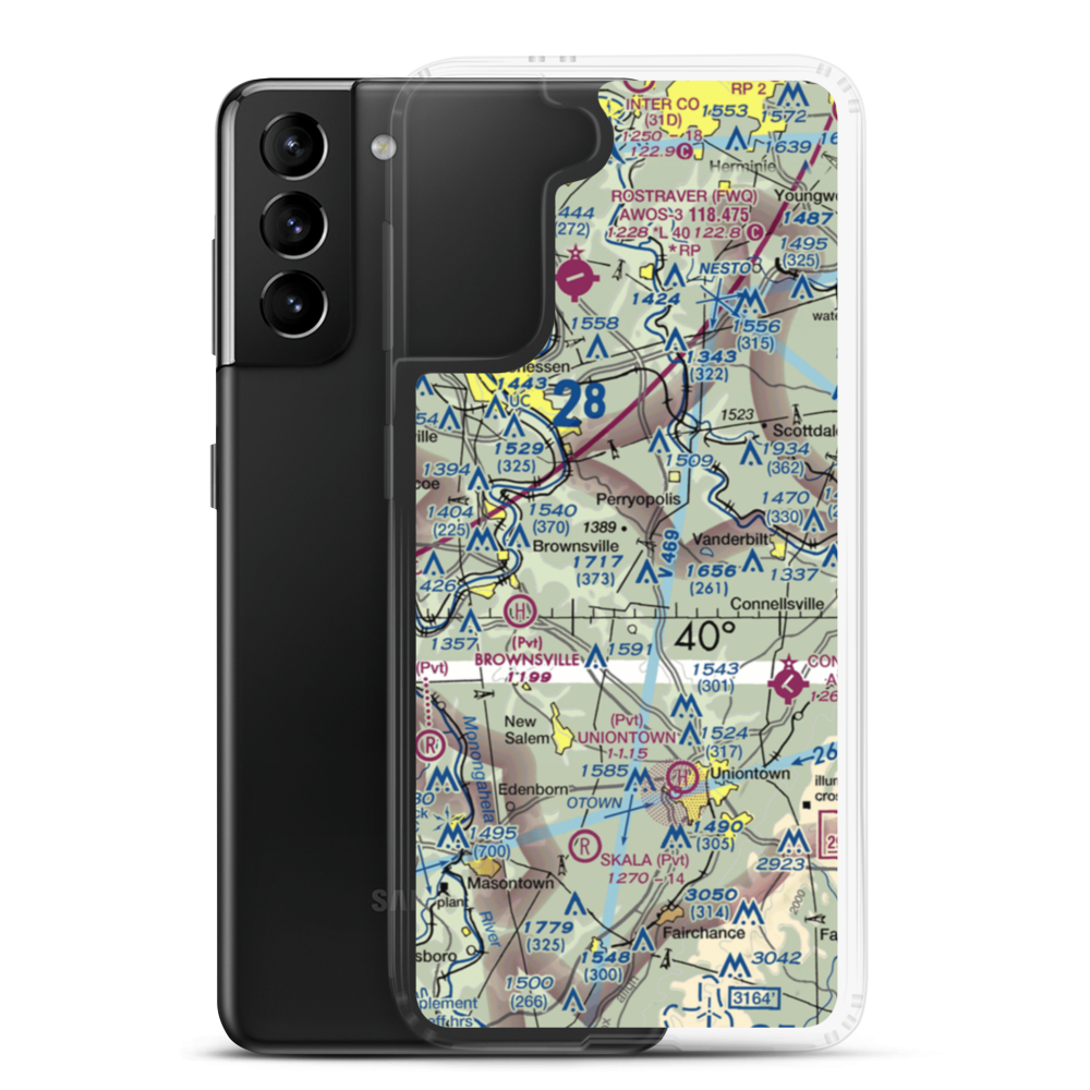 Seitz Field (9PN1) VFR Sectional Samsung Case Samsung Galaxy S21 Plus model shown