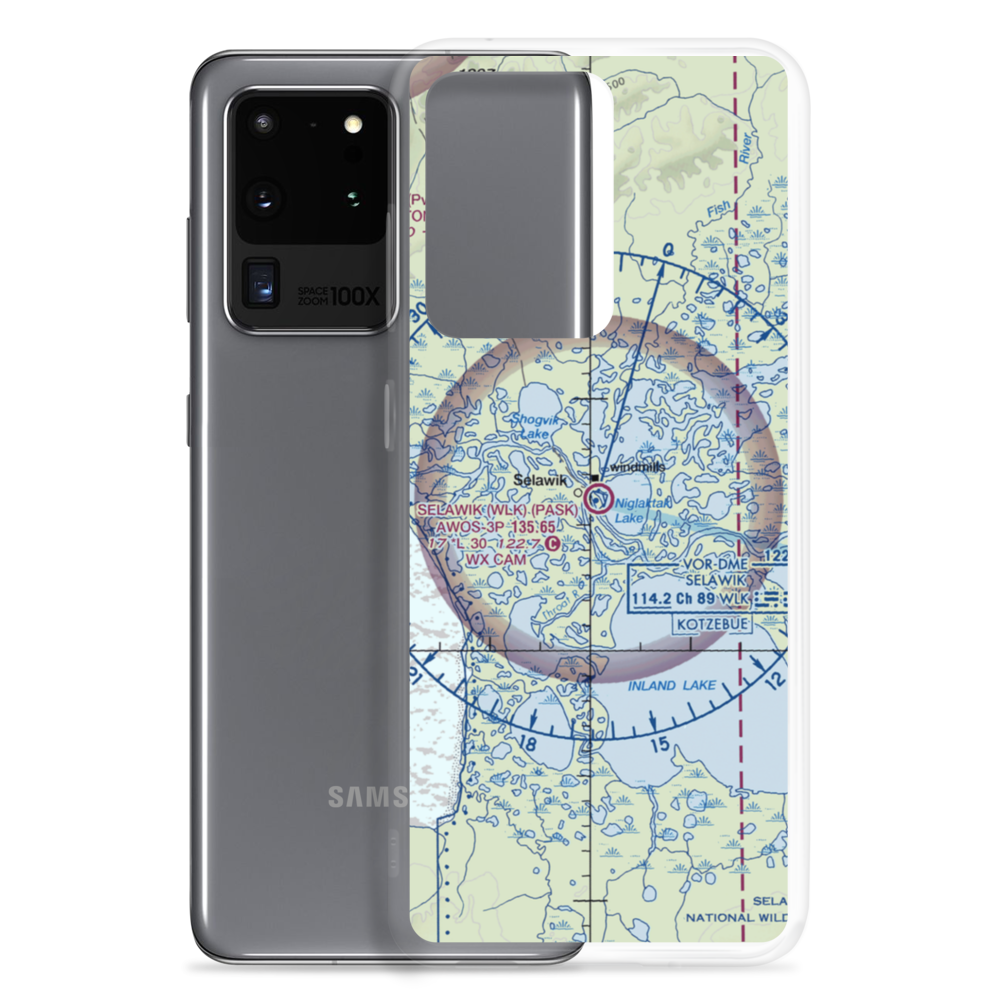Selawik Airport (WLK) VFR Sectional Samsung Case Samsung Galaxy S20 Ultra model shown