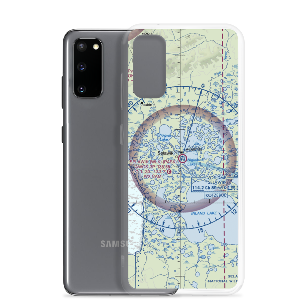 Selawik Airport (WLK) VFR Sectional Samsung Case Samsung Galaxy S20 model shown