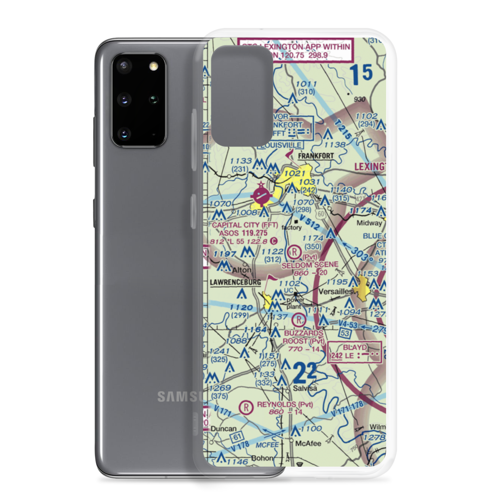 Seldom Scene Airport (2KY8) VFR Sectional Samsung Case Samsung Galaxy S20 Plus model shown