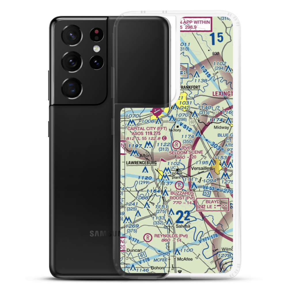 Seldom Scene Airport (2KY8) VFR Sectional Samsung Case Samsung Galaxy S21 Ultra model shown