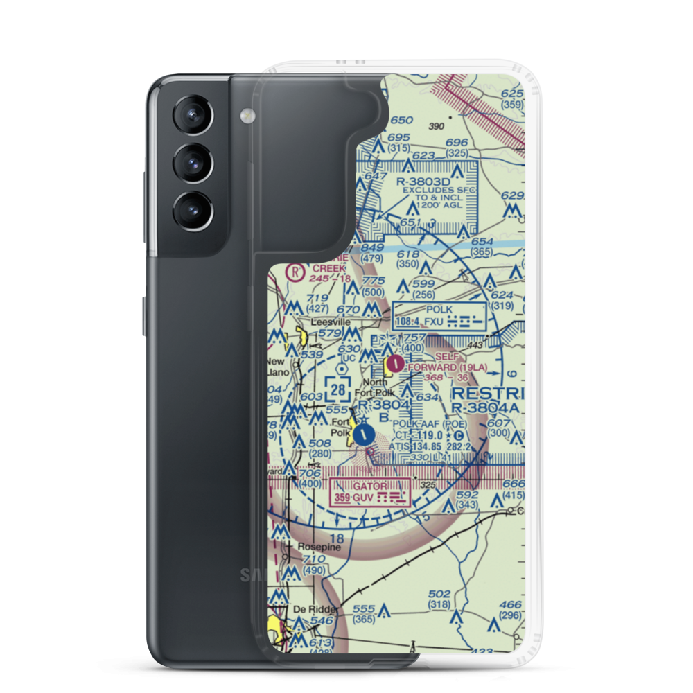 Self Forward Landing Strip (19LA) VFR Sectional Samsung Case Samsung Galaxy S21 model shown