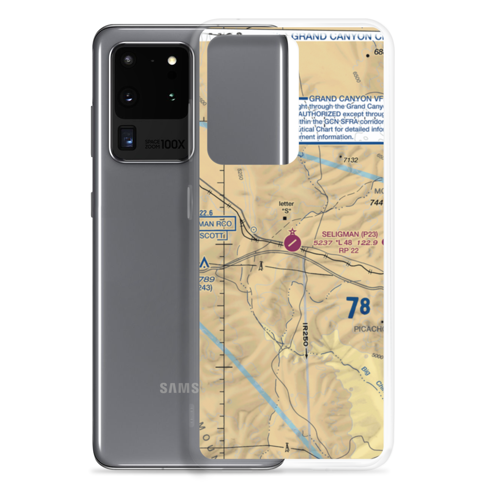 Seligman Airport (P23) VFR Sectional Samsung Case Samsung Galaxy S20 Ultra model shown