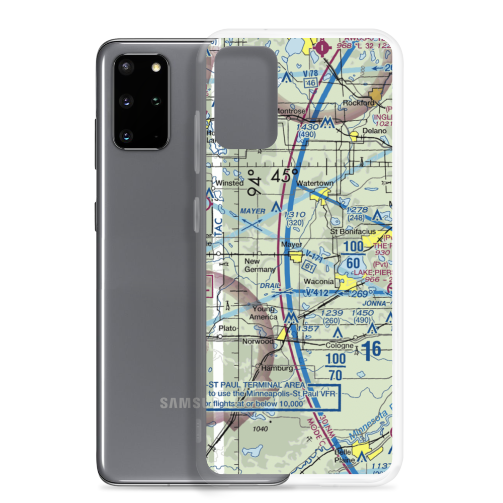Sell's Flying Field (54MN) VFR Sectional Samsung Case Samsung Galaxy S20 Plus model shown