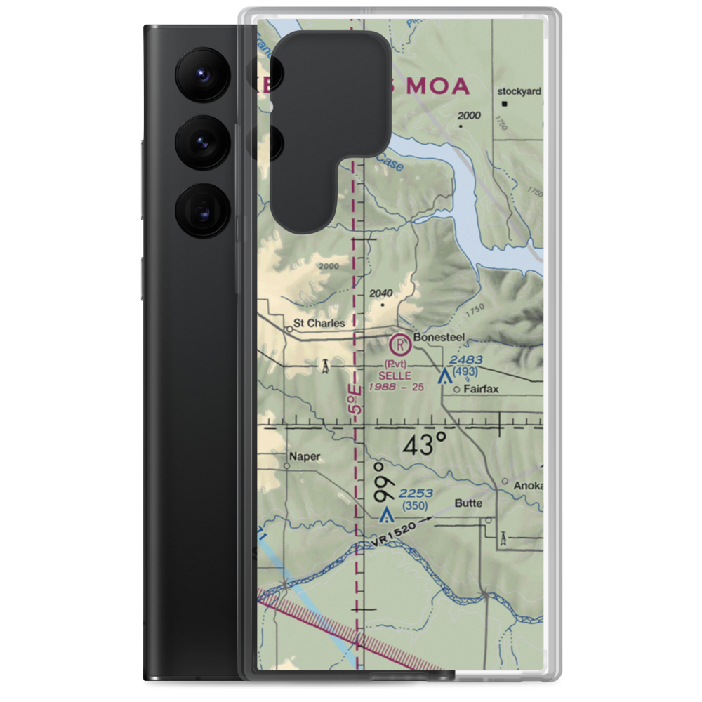 Selle Airport (SD30) VFR Sectional Samsung Case Samsung Galaxy S22 Ultra model shown