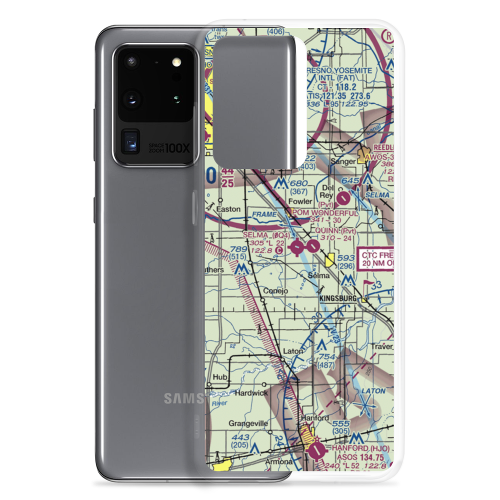 Selma Airport (0Q4) VFR Sectional Samsung Case Samsung Galaxy S20 Ultra model shown