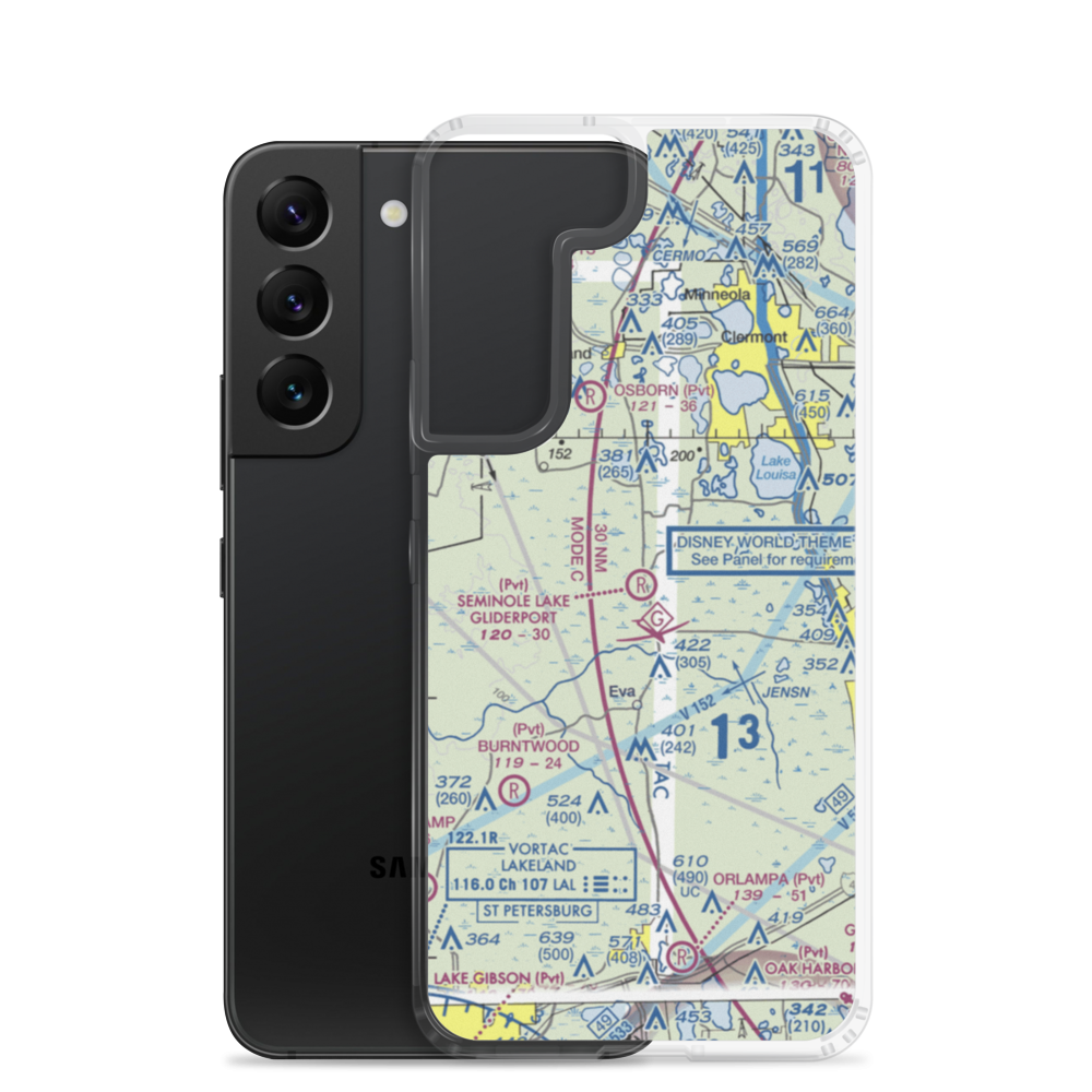 Seminole Lake Gliderport (6FL0) VFR Sectional Samsung Case Samsung Galaxy S22 model shown