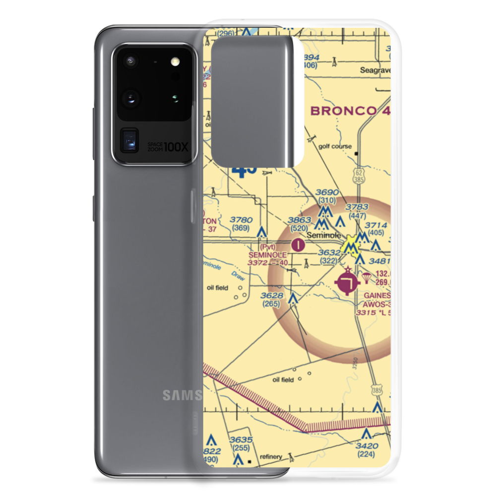 Seminole Spraying Service Airport (39TE) VFR Sectional Samsung Case Samsung Galaxy S20 Ultra model shown