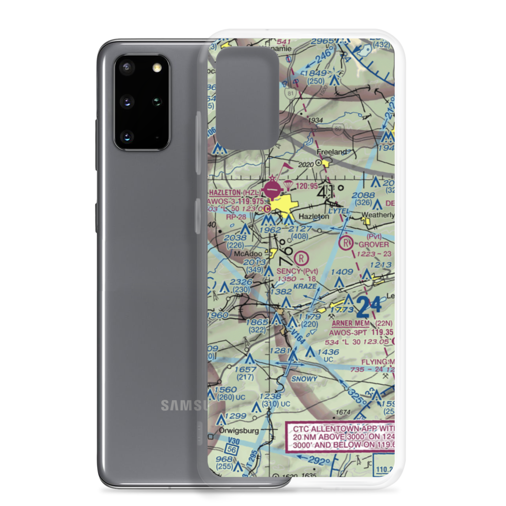 Sency Airport (55PA) VFR Sectional Samsung Case Samsung Galaxy S20 Plus model shown