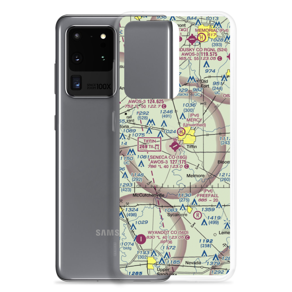 Seneca County Airport (16G) VFR Sectional Samsung Case Samsung Galaxy S20 Ultra model shown