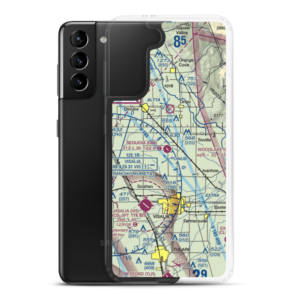 Sequoia Field (D86) VFR Sectional Samsung Case Samsung Galaxy S21 Plus model shown