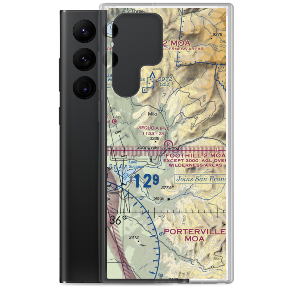 Sequoia Ranch Airport (CA44) VFR Sectional Samsung Case Samsung Galaxy S22 Ultra model shown
