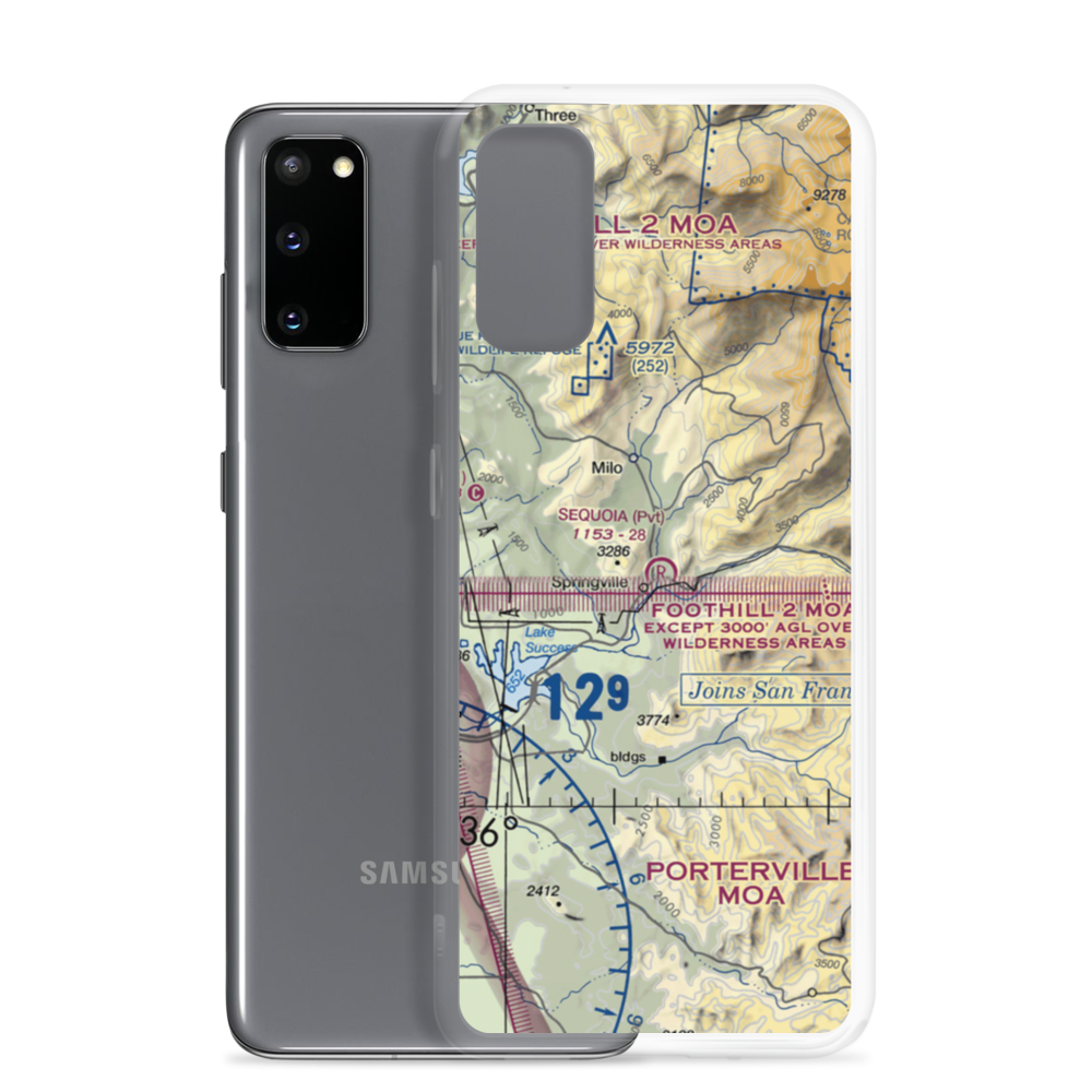 Sequoia Ranch Airport (CA44) VFR Sectional Samsung Case Samsung Galaxy S20 model shown