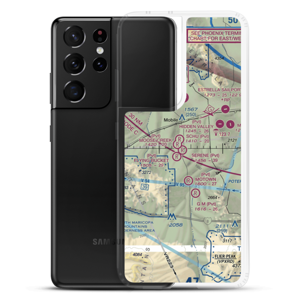 Serene Field (AZ31) VFR Sectional Samsung Case Samsung Galaxy S21 Ultra model shown
