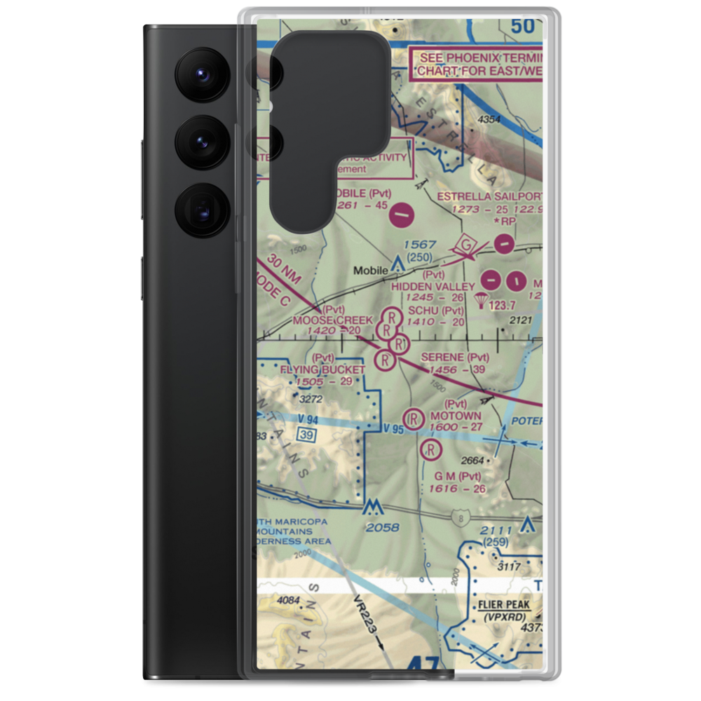 Serene Field (AZ31) VFR Sectional Samsung Case Samsung Galaxy S22 Ultra model shown
