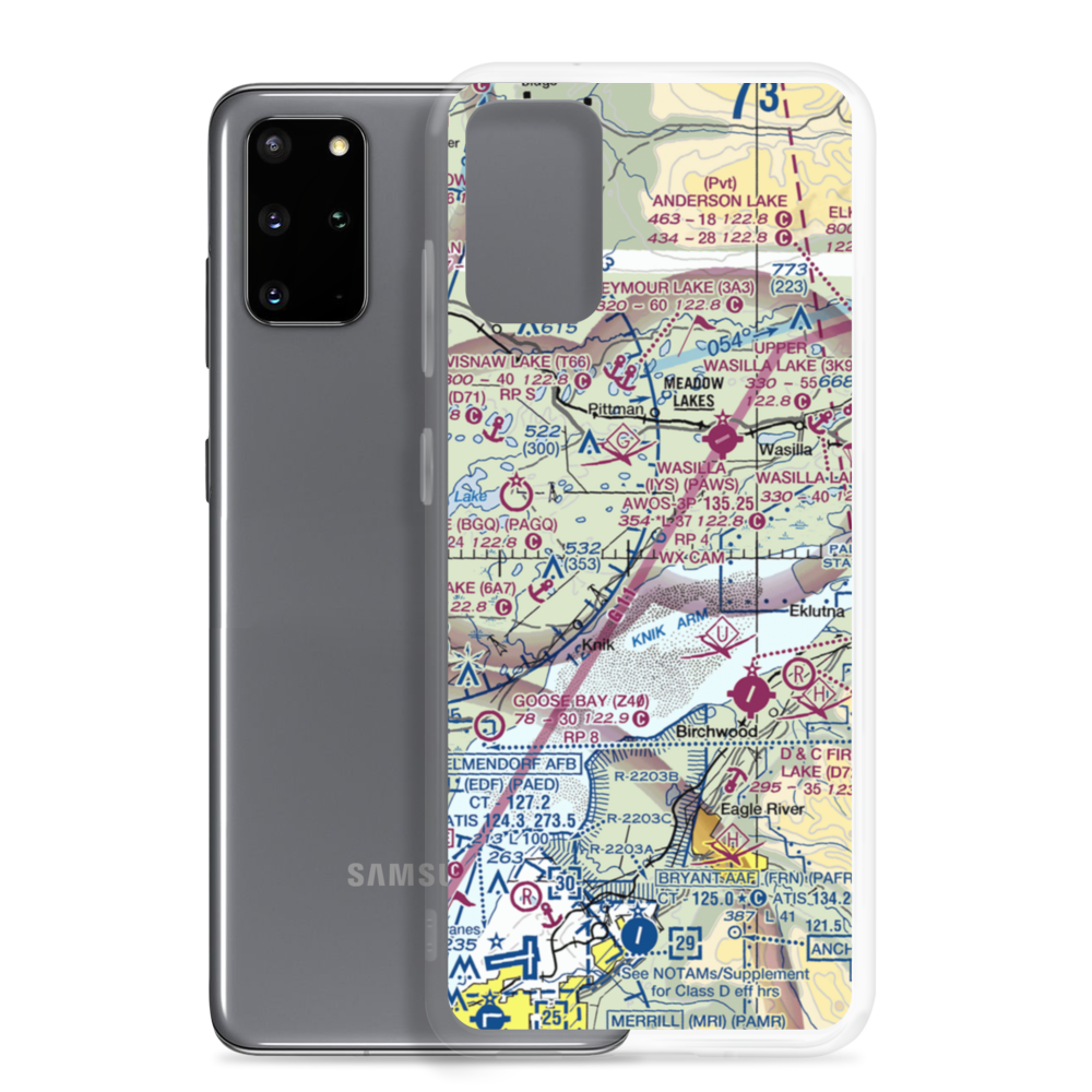 Settlers Bay Airstrip (41AK) VFR Sectional Samsung Case Samsung Galaxy S20 Plus model shown