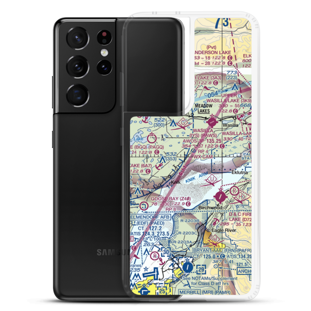 Settlers Bay Airstrip (41AK) VFR Sectional Samsung Case Samsung Galaxy S21 Ultra model shown
