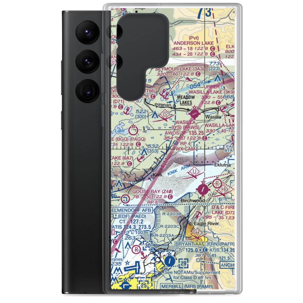 Settlers Bay Airstrip (41AK) VFR Sectional Samsung Case Samsung Galaxy S22 Ultra model shown