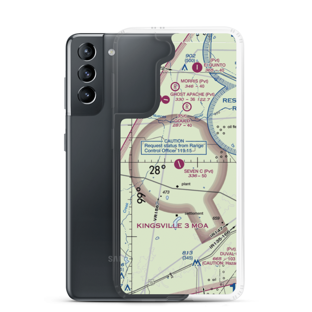 Seven C's Ranch Airport (0XA4) VFR Sectional Samsung Case Samsung Galaxy S21 model shown
