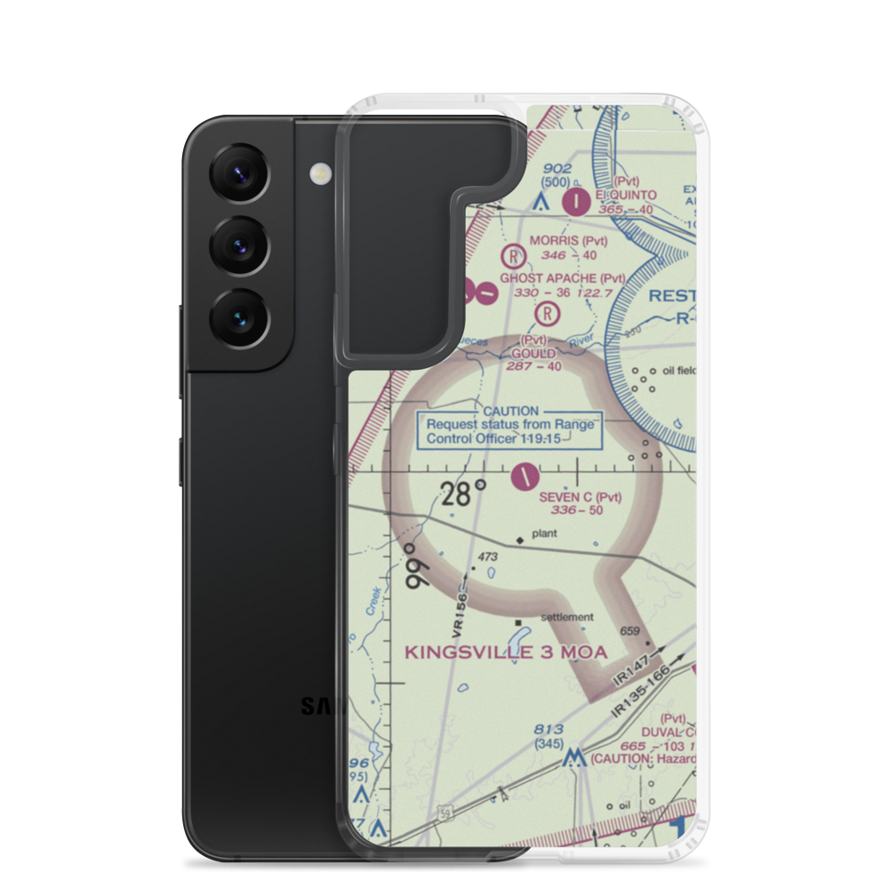 Seven C's Ranch Airport (0XA4) VFR Sectional Samsung Case Samsung Galaxy S22 model shown