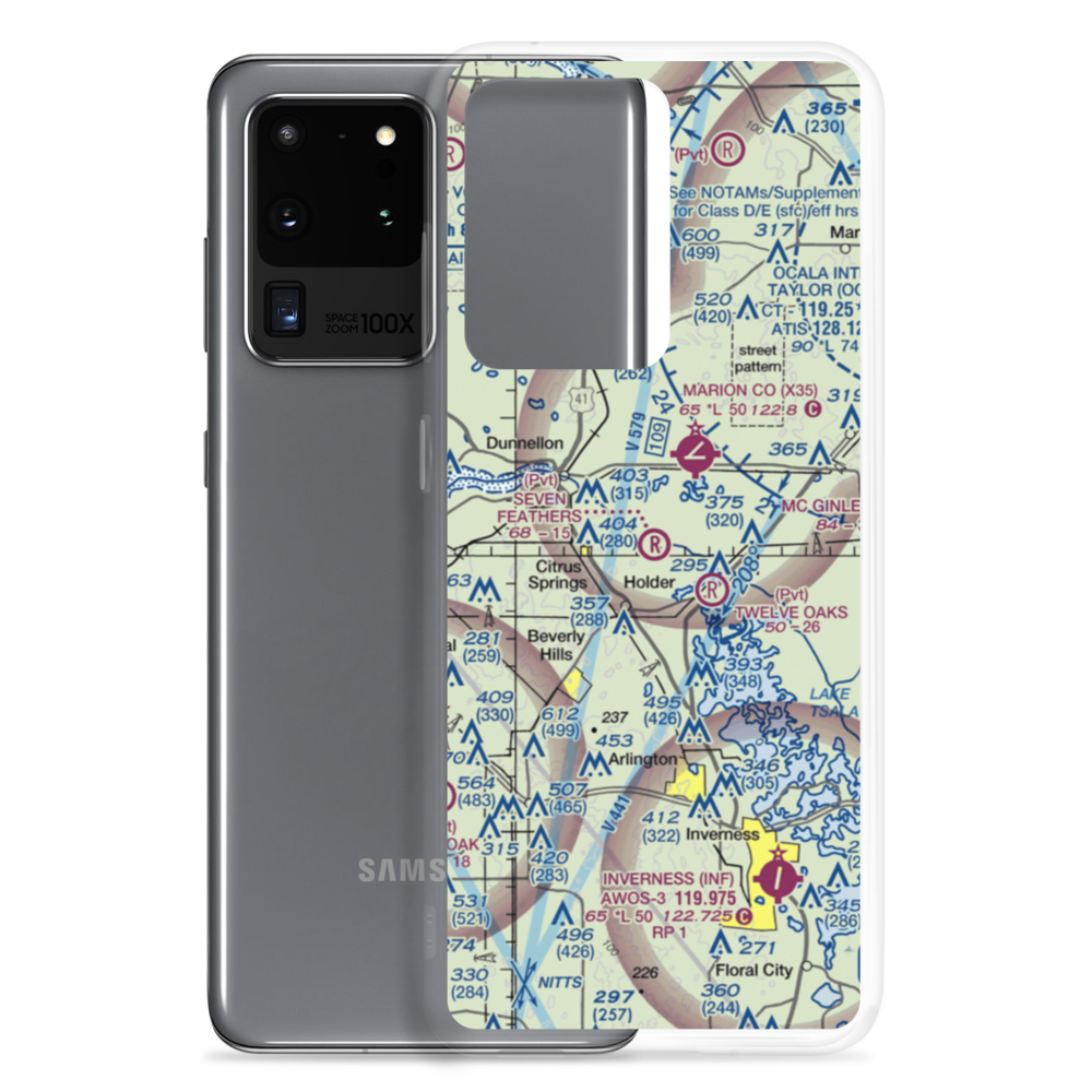 Seven Feathers Airport (10FD) VFR Sectional Samsung Case Samsung Galaxy S20 Ultra model shown