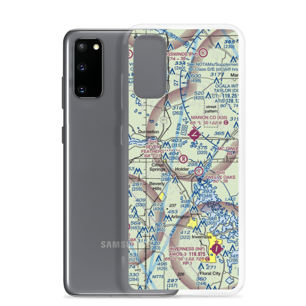 Seven Feathers Airport (10FD) VFR Sectional Samsung Case Samsung Galaxy S20 model shown