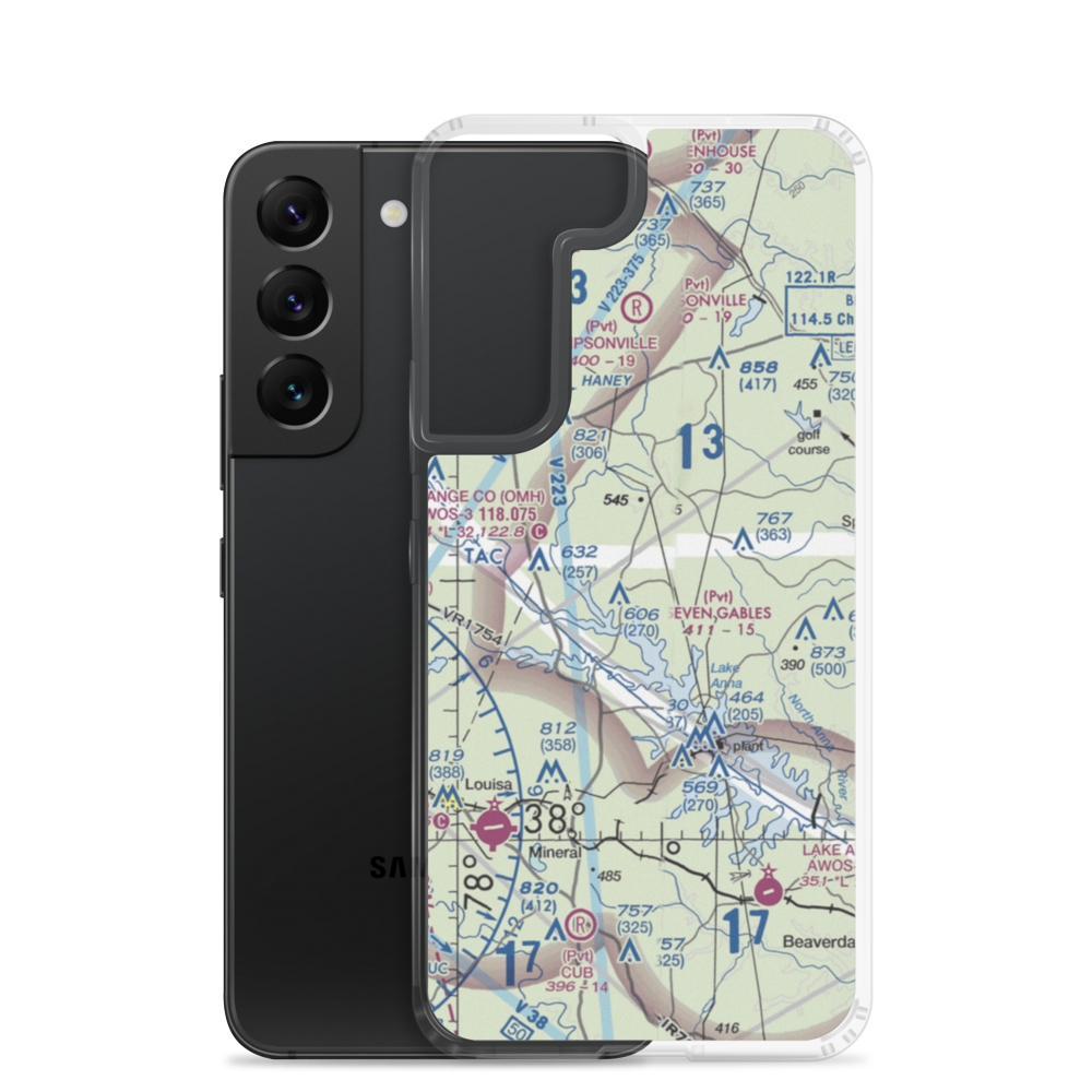 Seven Gables Airport (2VG7) VFR Sectional Samsung Case Samsung Galaxy S22 model shown