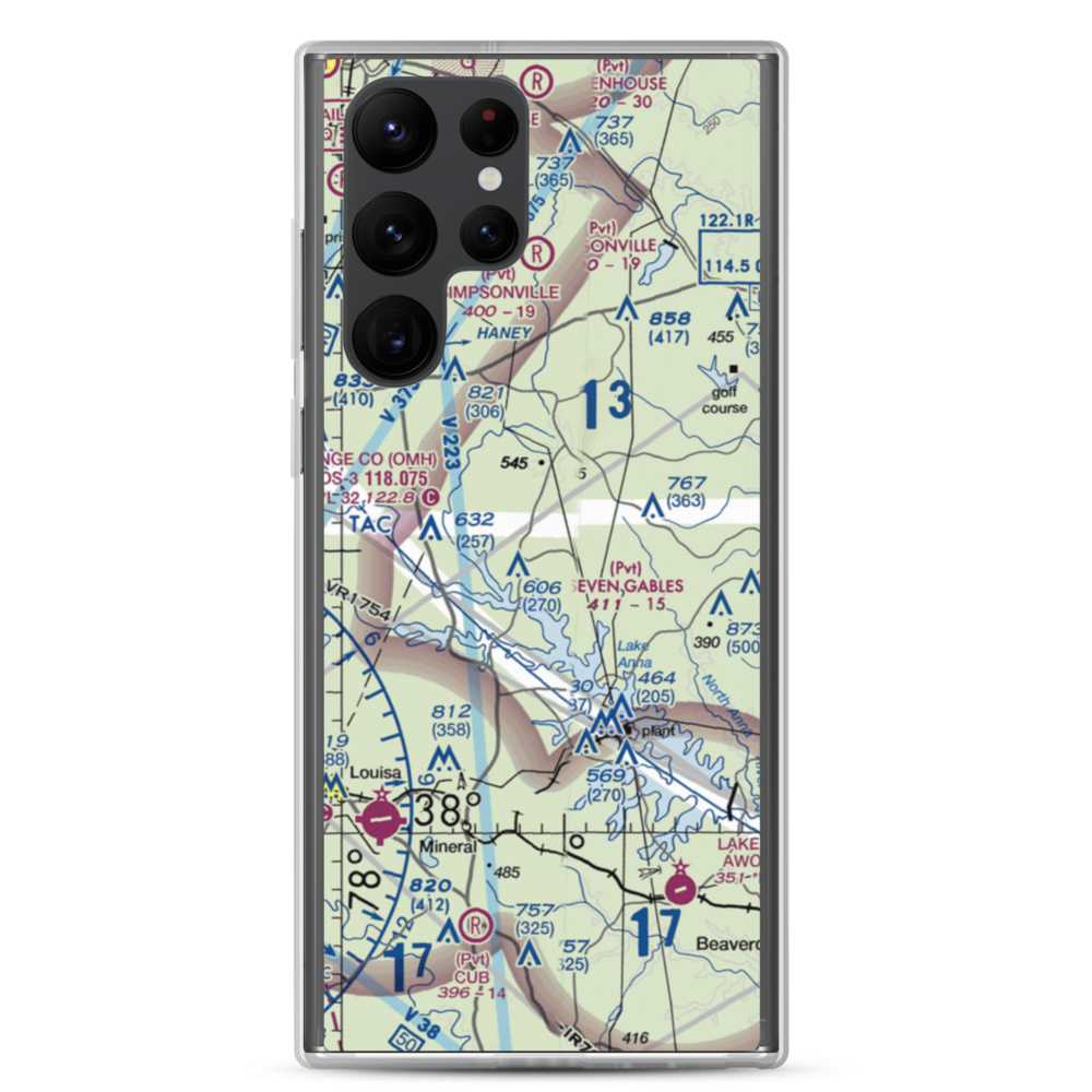 Seven Gables Airport (2VG7) VFR Sectional Samsung Case Samsung Galaxy S22 Ultra model shown