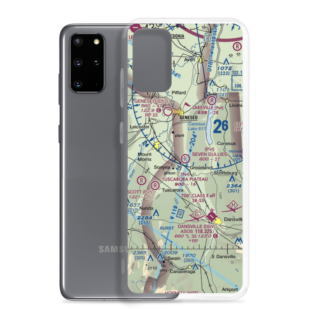 Seven Gullies Airport (0NK3) VFR Sectional Samsung Case Samsung Galaxy S20 Plus model shown