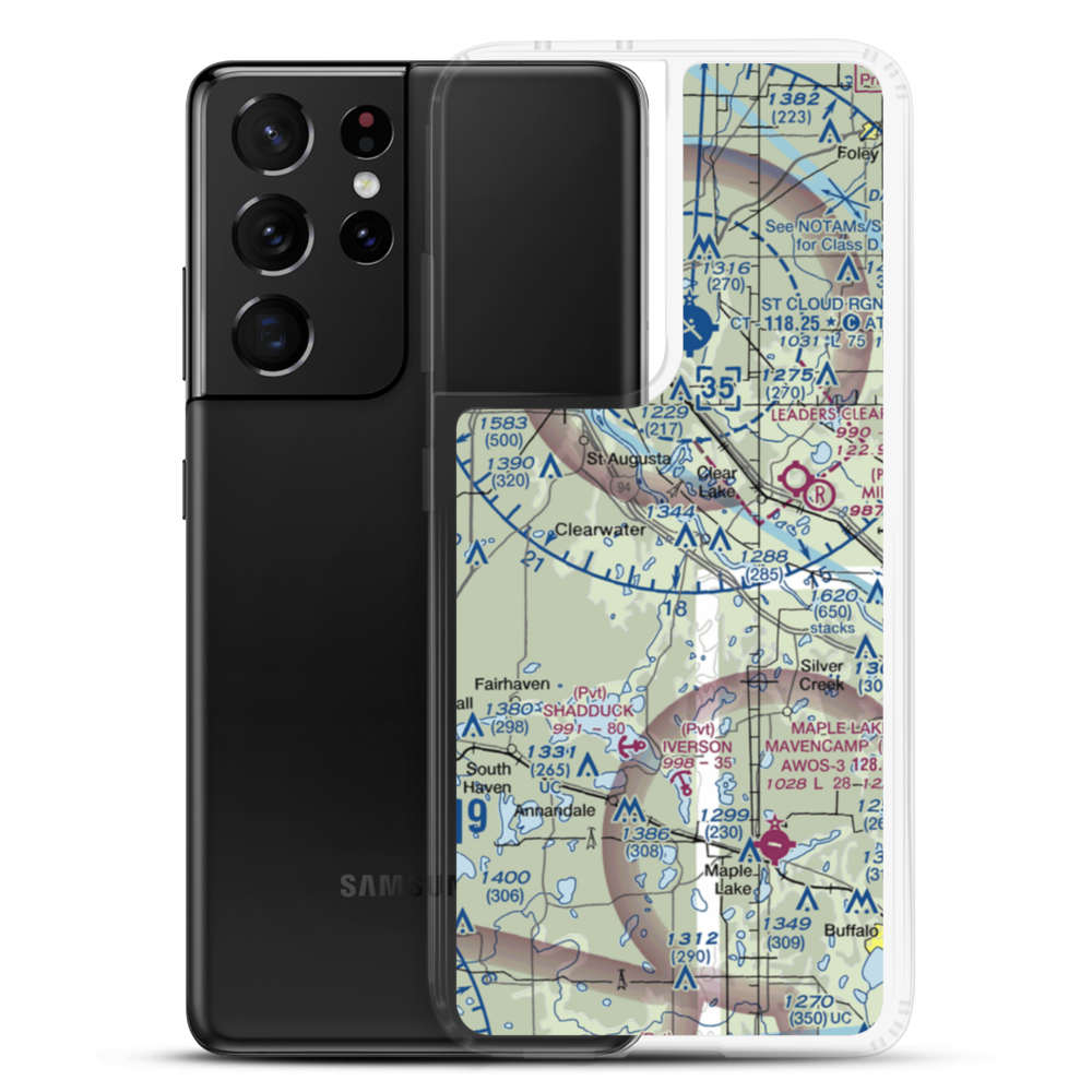 Seven Hills Airport (5MN4) VFR Sectional Samsung Case Samsung Galaxy S21 Ultra model shown