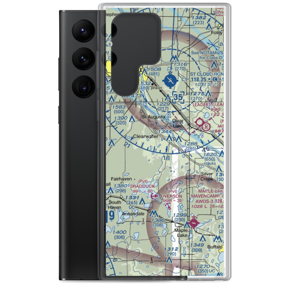 Seven Hills Airport (5MN4) VFR Sectional Samsung Case Samsung Galaxy S22 Ultra model shown