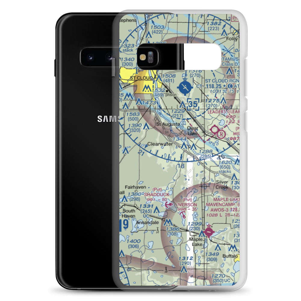 Seven Hills Airport (5MN4) VFR Sectional Samsung Case Samsung Galaxy S10+ model shown