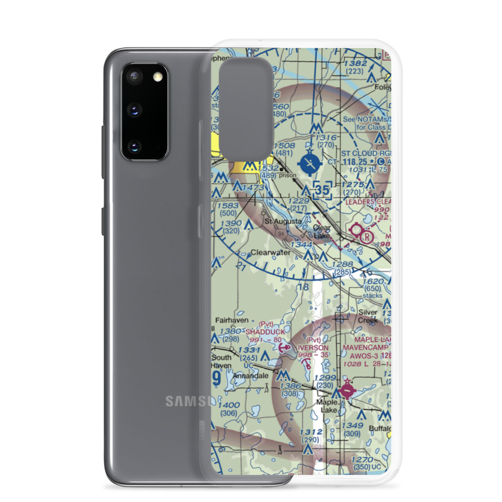 Seven Hills Airport (5MN4) VFR Sectional Samsung Case Samsung Galaxy S20 model shown