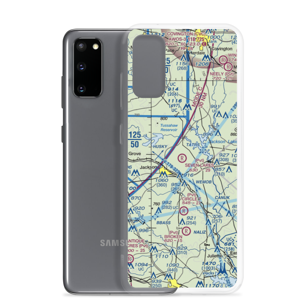 Seven Lakes Airport (62GA) VFR Sectional Samsung Case Samsung Galaxy S20 model shown