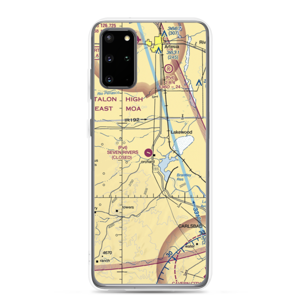Seven Rivers Airport (62NM) VFR Sectional Samsung Case Samsung Galaxy S20 Plus model shown